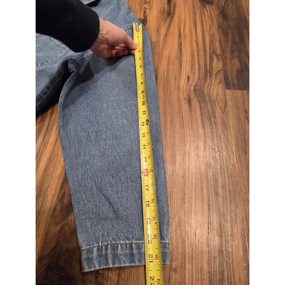 Cabin Creek Denim Chore Coat Jacket Womens L XL Oversized Barn Jean Workwear - Picture 7 of 8